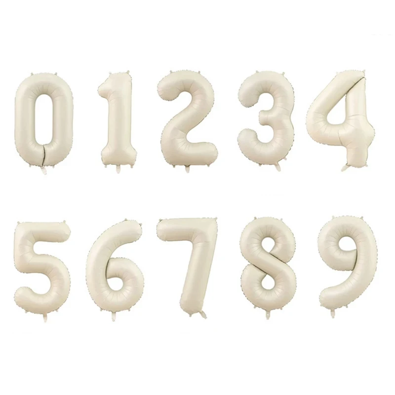 New Arrival 16/32/40 Inch Helium Retro Number Aluminum Foil Balloon For Birthday Party Baby Shower Wedding Decoration Supplies