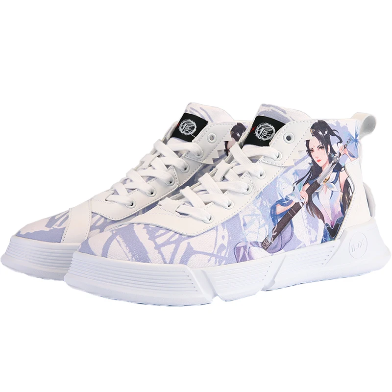 Fashion Custom Canvas Lace Up Man Ankle Men High Top Sock Shoes Stretch Men Casual Boots