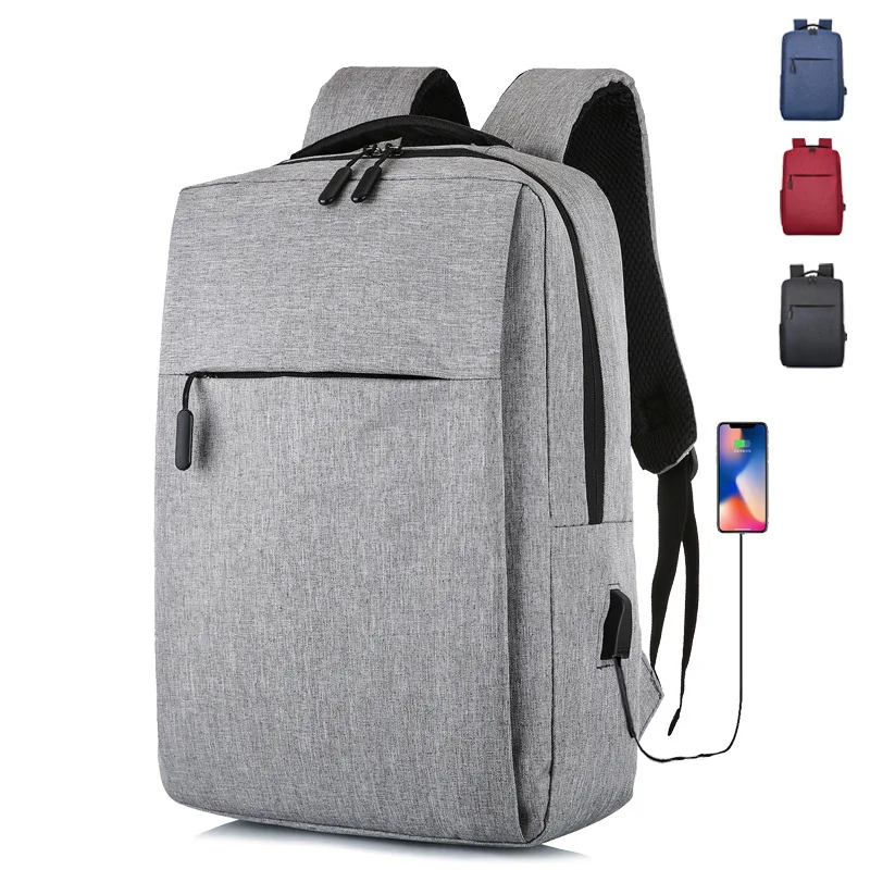Hot Sell Custom Logo Large Capacity Zipper Pocket Laptop Backpack With USB