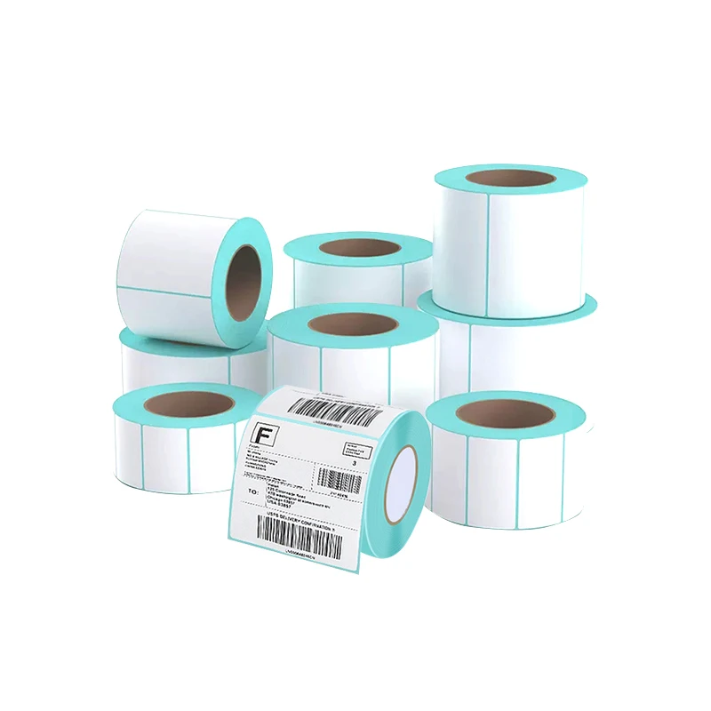 Customize transfer thermal print laser label roll PET/PVC barcode blank sticker shipping label inkjet thermal pp synthetic label