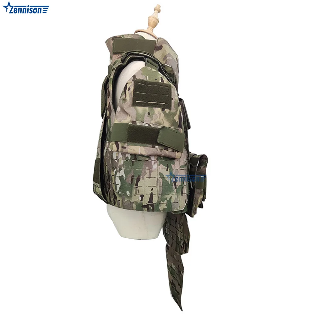 Zennison Manufacturer In Stock Laser Cutting Combat Vest Full Body with Throat Protection Vest