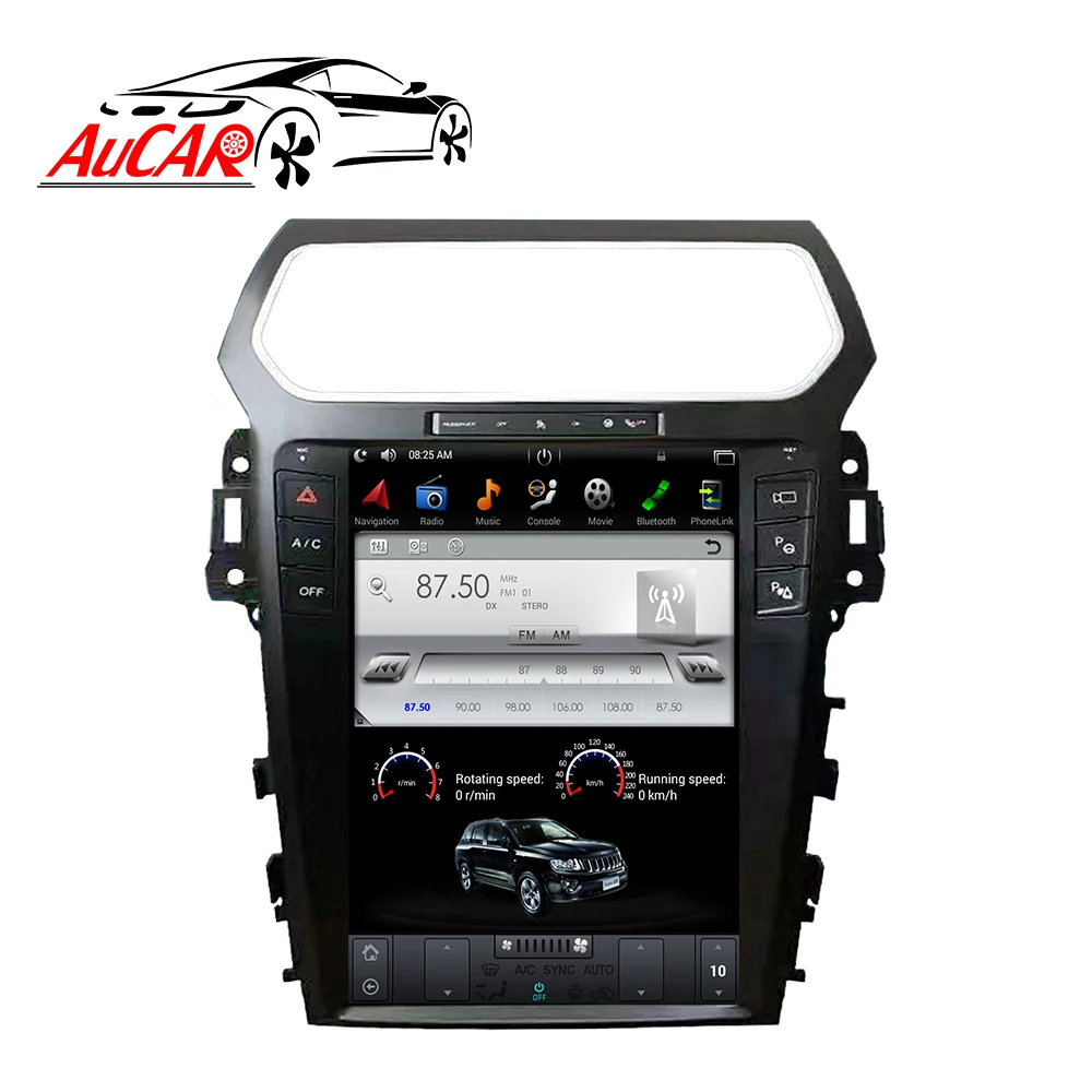  Автомагнитола AuCAR PX6 вертикальная 12 1 дюйма Android 9 0 для Ford Explorer 2011-19 стерео видео аудио GPS мультимедийный плеер головное