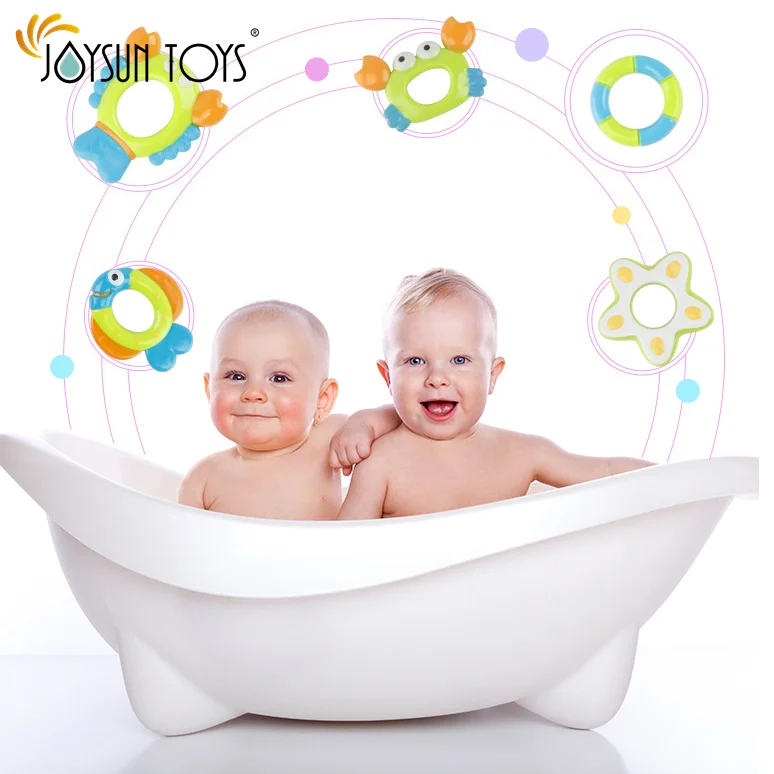 Floating Purple Octopus with 4 Hoopla Rings Interactive Bath Toy 2022