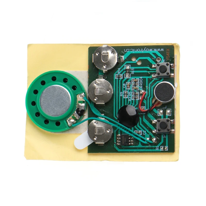 
16ohm 0.5W 30s Key Control Recordable Module Music Voice Board For Greeting Card 