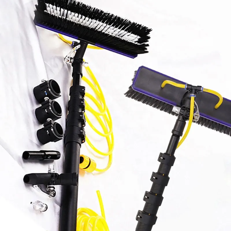 building window track cleaning brush kit spray tools water fed pole system telescopic waterfed poles cleaning windows glass