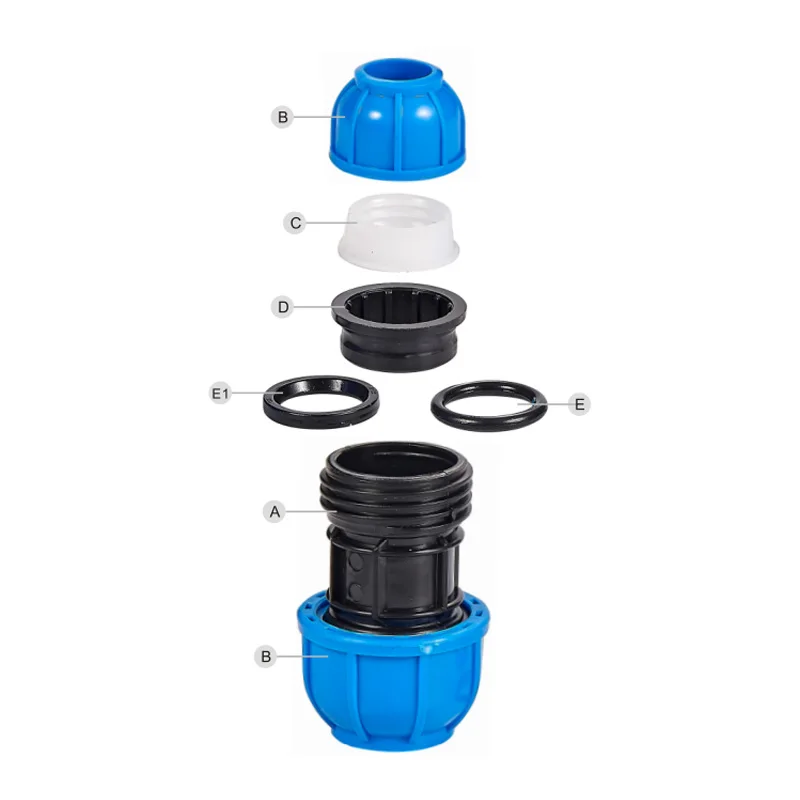 High Performance Plastic End Cap Plug Pipe Fittings Compression Connector For Water Tube