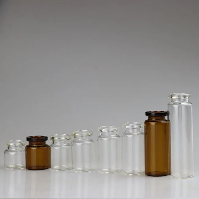 2ml 3ml 5ml 6ml 7ml 8ml 10ml 15ml 20ml Low Borosilicate Glass Tubular Bottle Vaccine Glass Vials with lid For Pharmaceutical