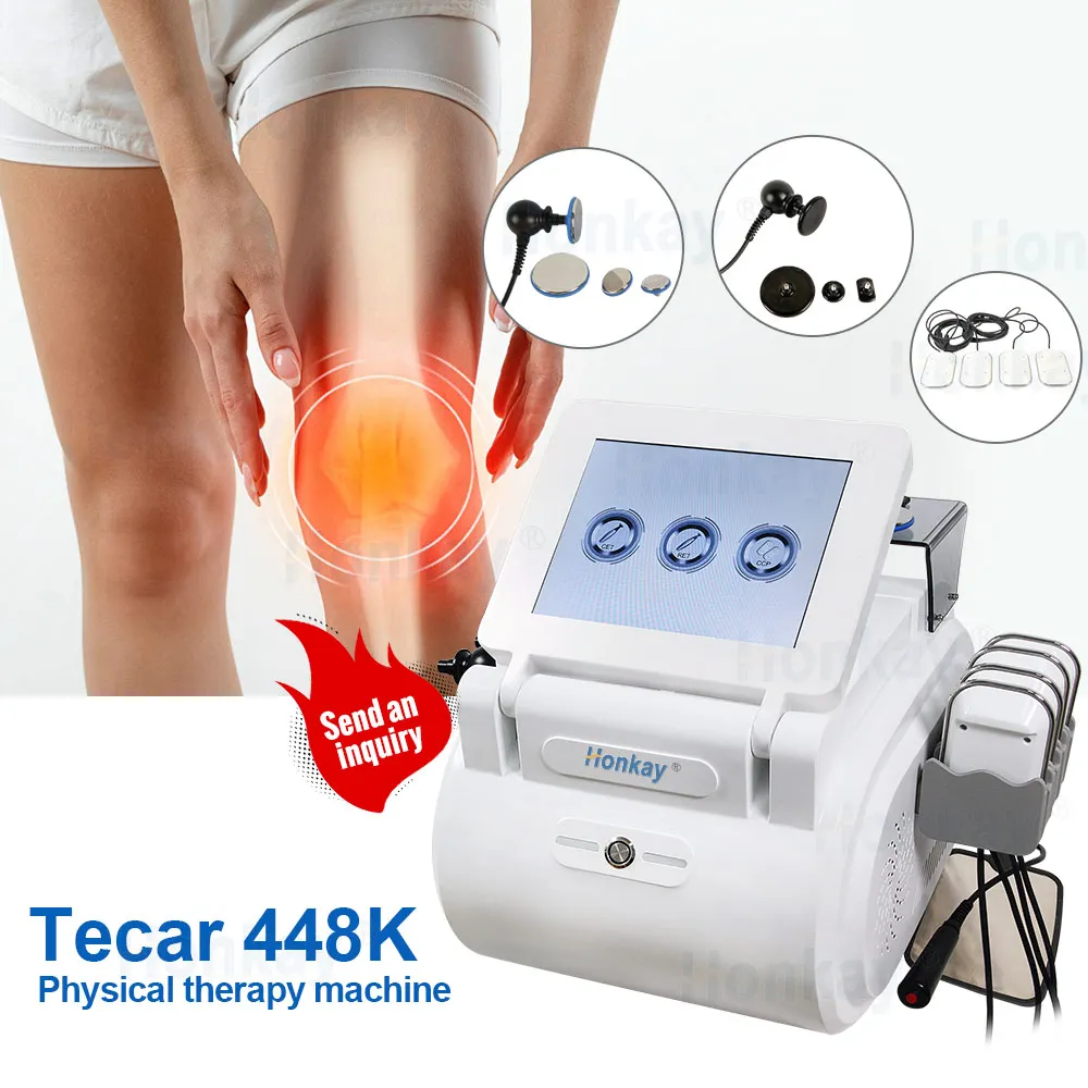 Tecar physio therapy machine honkay 448khz weight loss home use therapy equipment ret cet physiotherapy machine