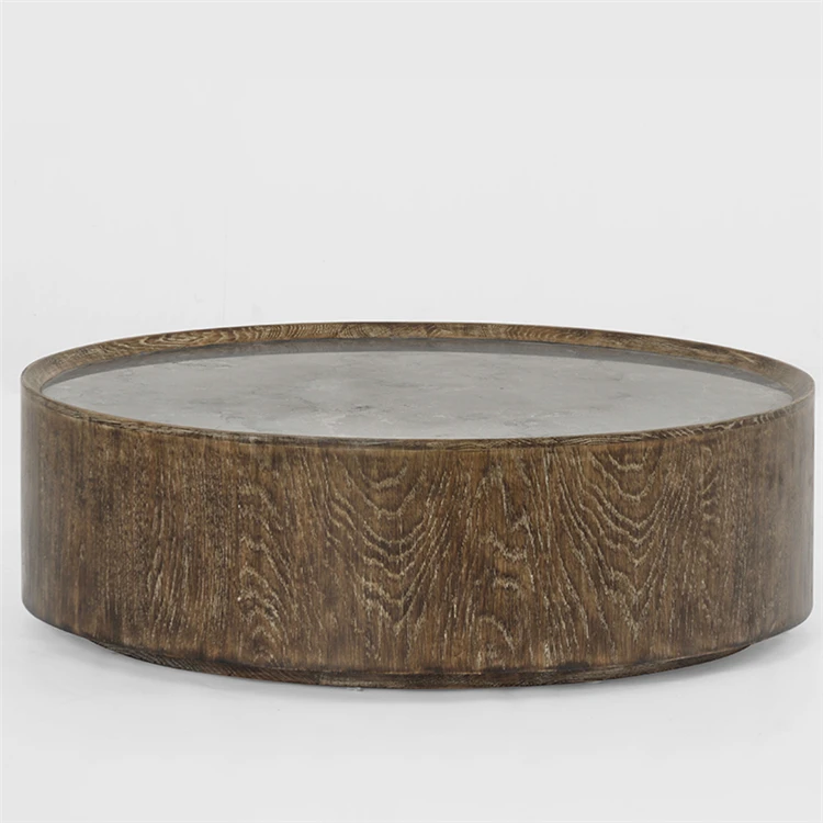 Modern Cheap Vintage Round Coffee Table Design Modern With Blue Stone Large Size