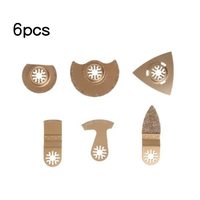 Carbide Oscillating Multi Tool Saw Blade For Tile Grout Mortar Concrete 6pcs/Set
