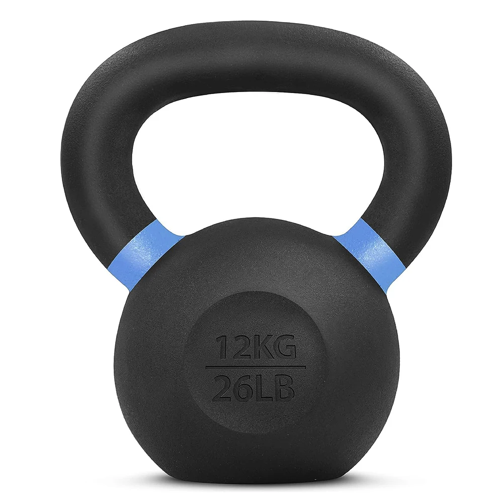 Tellus Fitness Cast Iron Kettlebells Powder Coated 10kg 20kg 24kg 32kg Weights for Bodybuilding and Gym Fitness