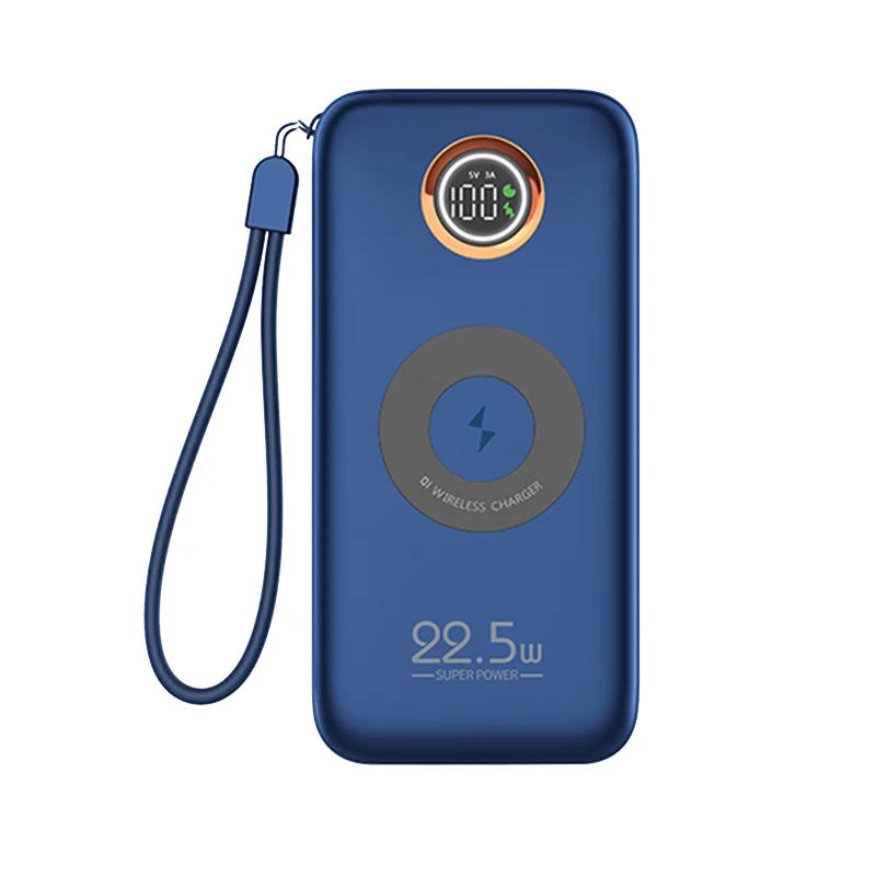 Multifunction 7-in-1 Power Bank 20000mAh External Battery Wireless Charge 18W 20W 22.5W PD Fast Charging Power Bank