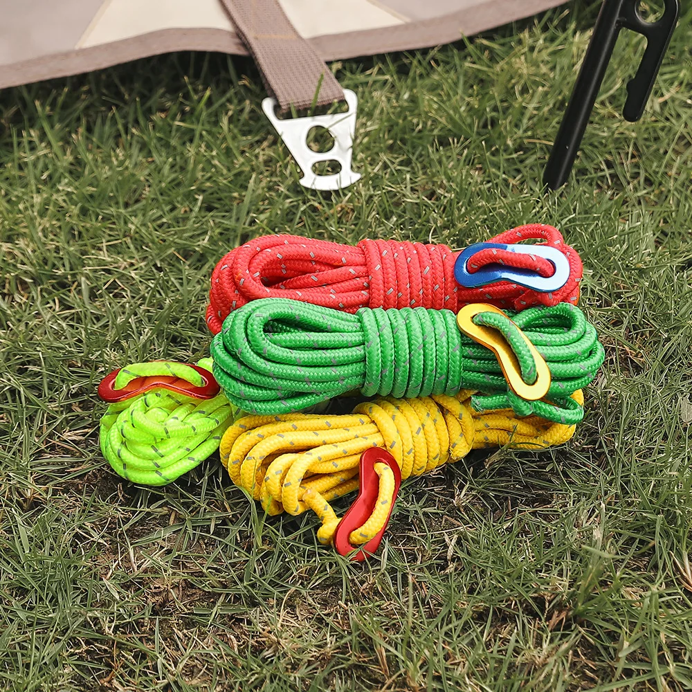 Reflective Polyester Parachute Cord Outdoor Glow In The Dark Rope