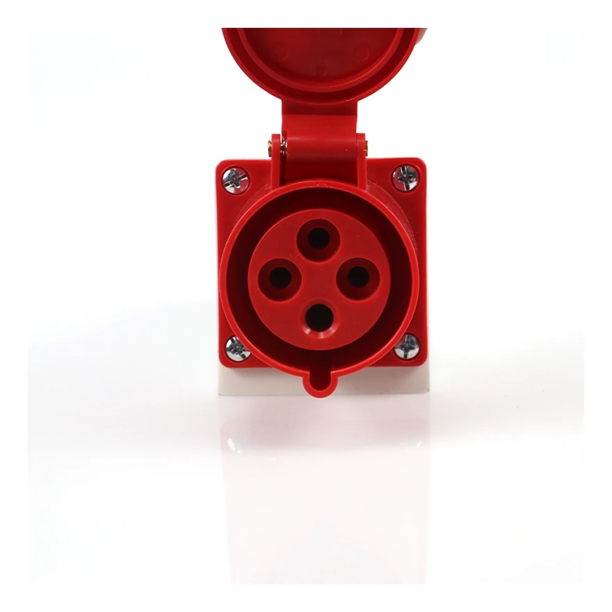 Top Selling Plugs & Sockets Ip44 Waterproof 32A Plug 4Pin 3P+E Open Installation Outdoor Industrial Socket