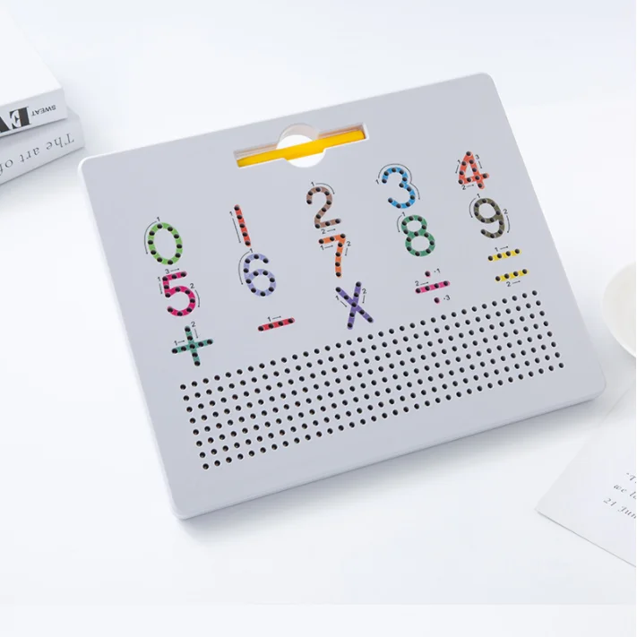 Kids magnetic drawing board Magnetic Double-Sided Tracing Board With Alphabet Letter ABC and Numbers and lowcase abc