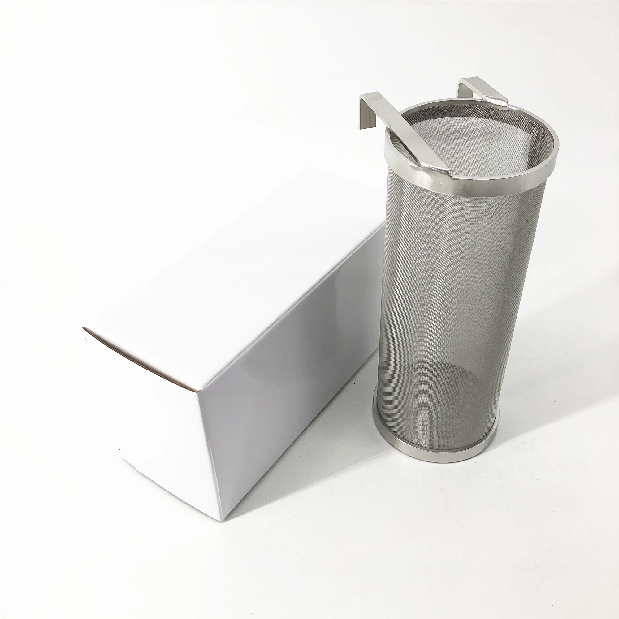 300 Micron Stainless Steel Beer Brewing Hops Mesh Filter Reusable Home Brew Beer Hops Spider Kettle Filter Sieve with Hook