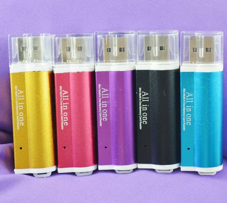  Многофункциональный алюминиевый кардридер usb 2 0 SD в форме зажигалки «Все