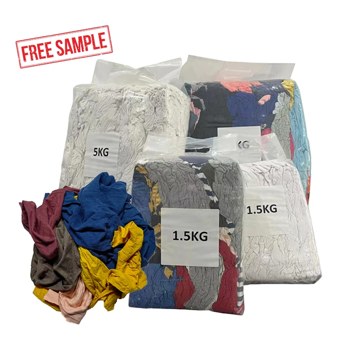 Hot sale Trapo Industrial Industrial Use Rags Mix Color 100% Cotton Bag of Workshop Rags 30-60cm Used Clothes Rags