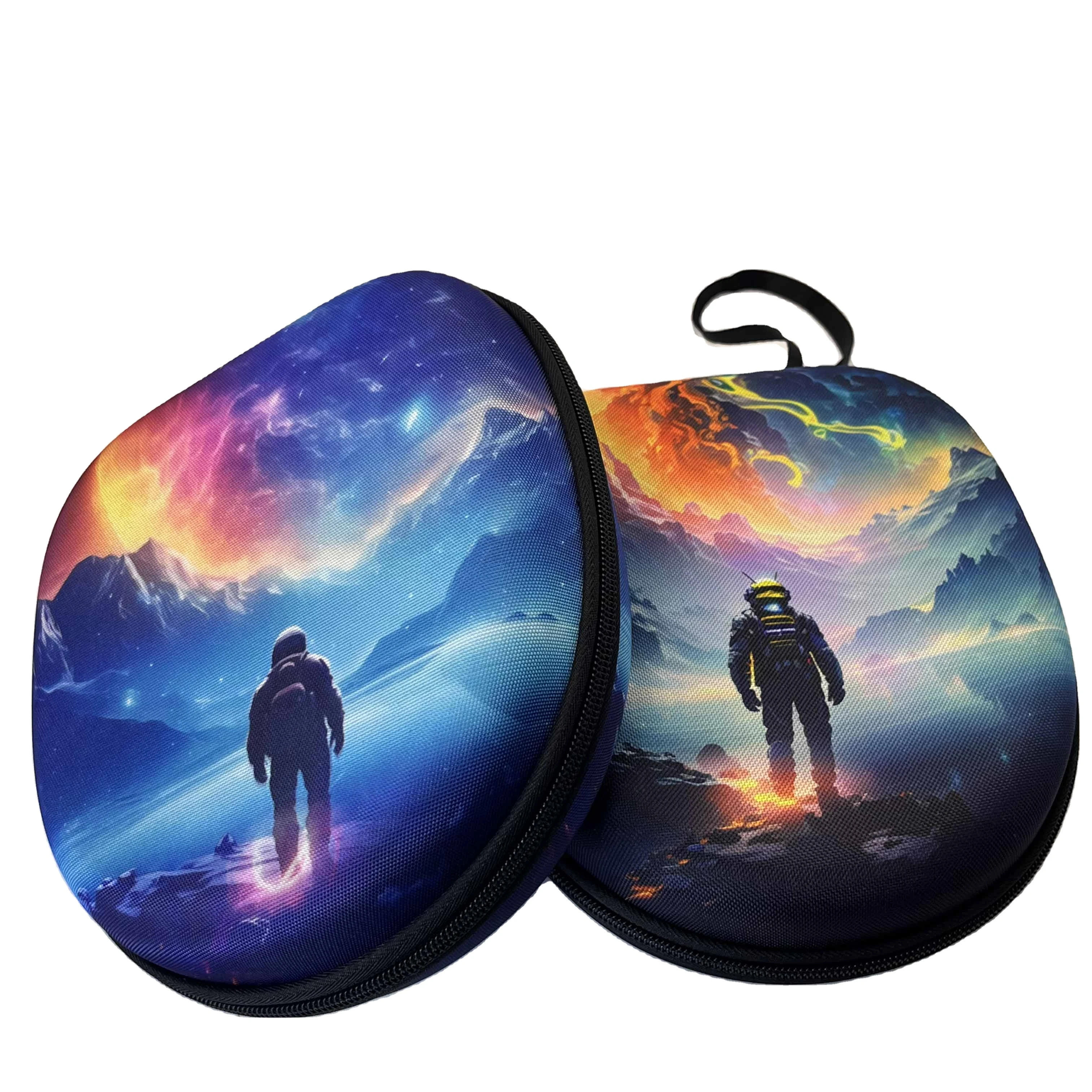 Loop chain with string EVA Factory custom colorful astronaut pattern travel bag