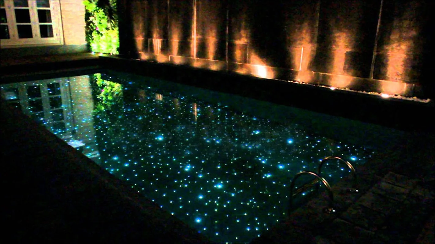 Pool Floor Internet Celebrity Ground Starry Sky Fiber Optic Lighting Kit-5W RGB Light Source +80PCS 2M End Glow Optical Fiber