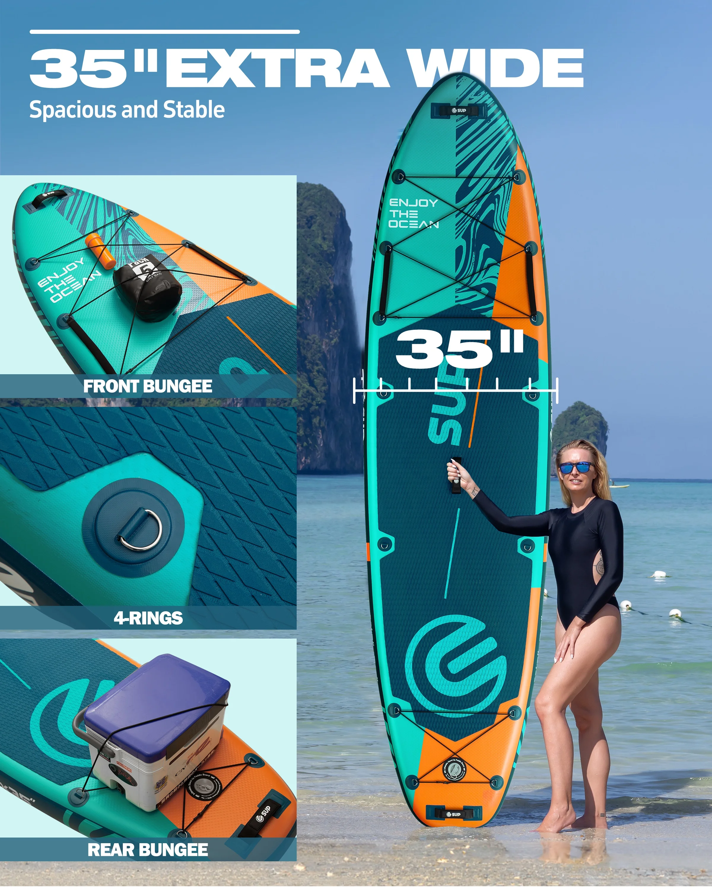 11 ft 6 stand up paddle board inflatable sapboard water sports surfing board with full accessories paddle board for youth