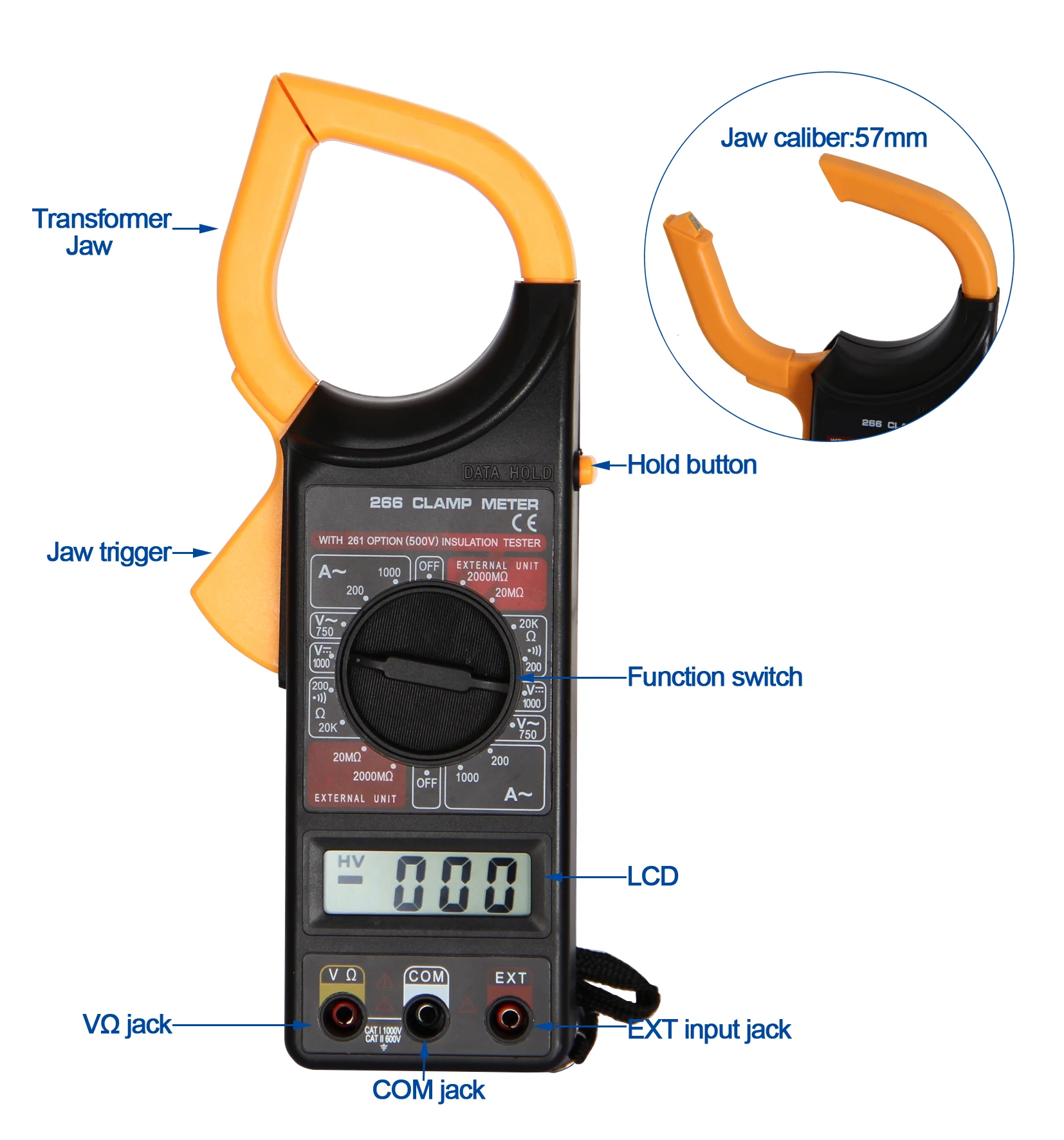 
popular digital clamp meter 266 factory direct sale 