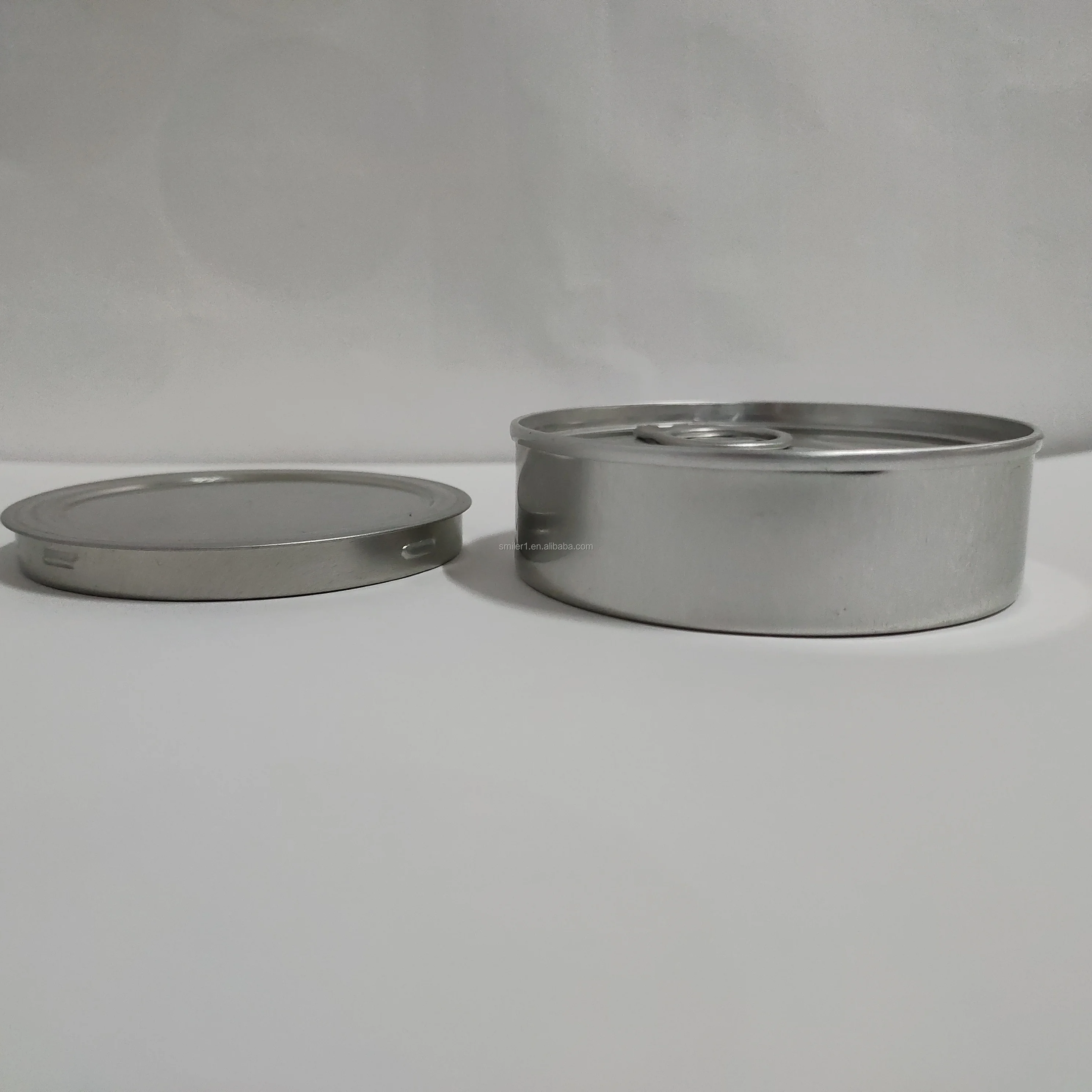 
Cali pressitins custom flavors logo stickers hand close press it tin tuna can for herb 