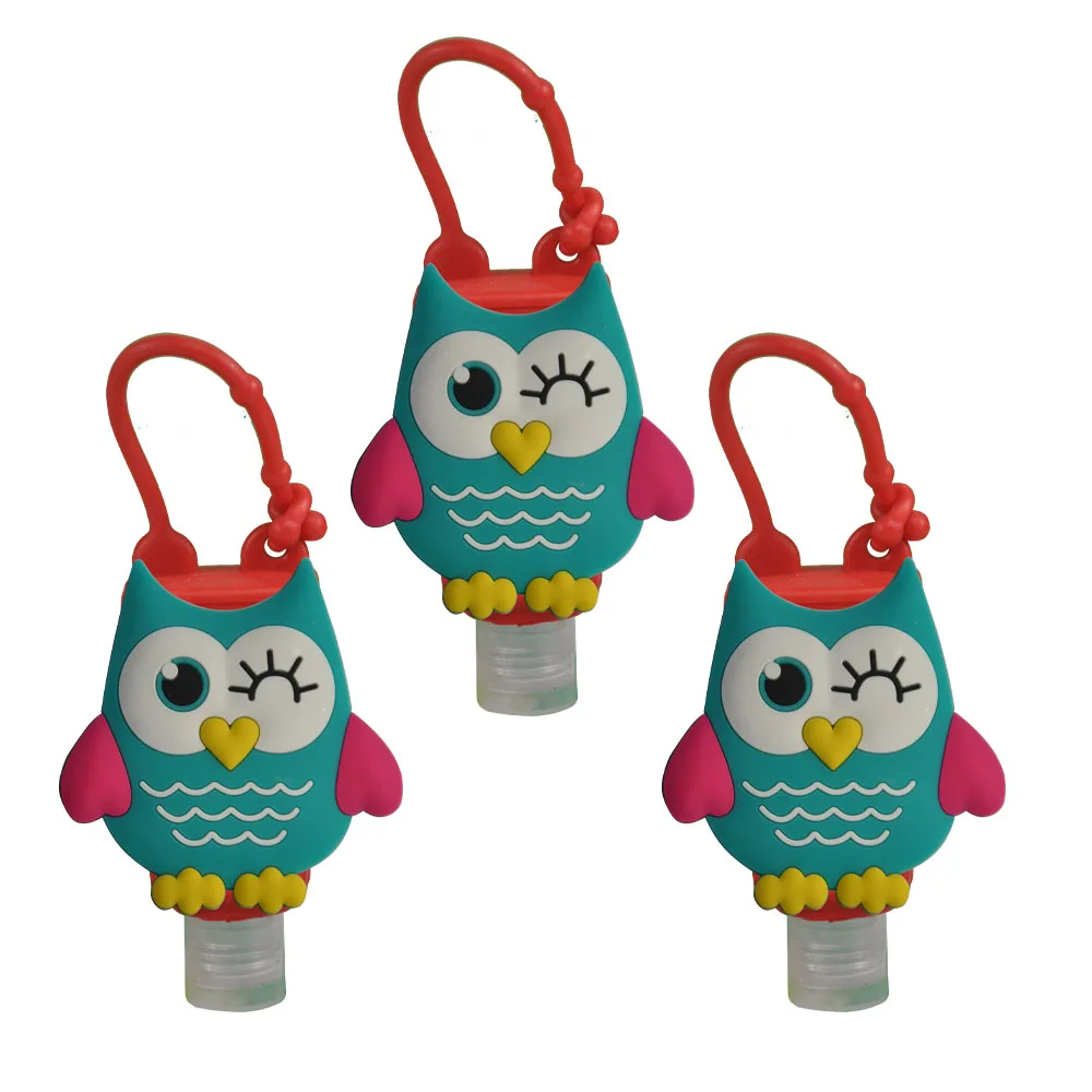 New 2024 Cartoon Character 3D Silicone Sleeves Hand Sanitation Holder Credit Card Size Bottle