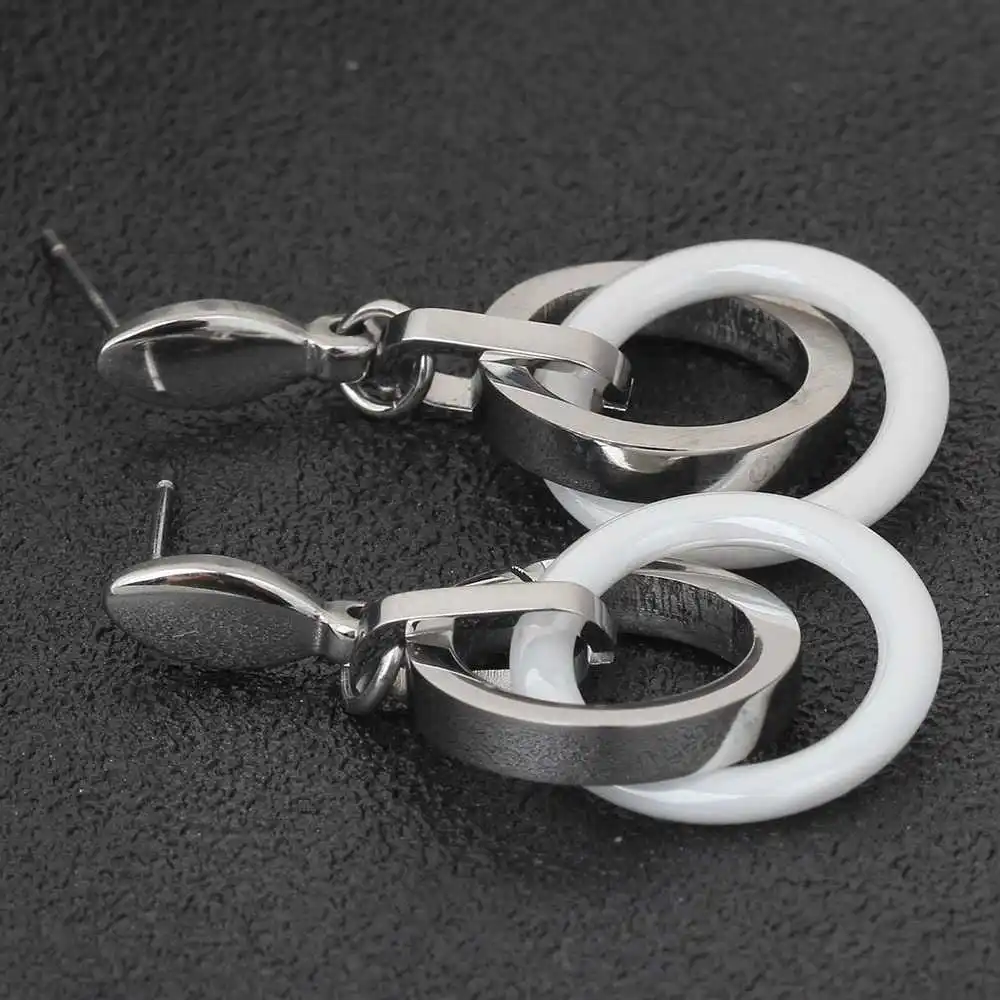 fashion artificial metal jewelry sets ceramic jeweries women jewelry set