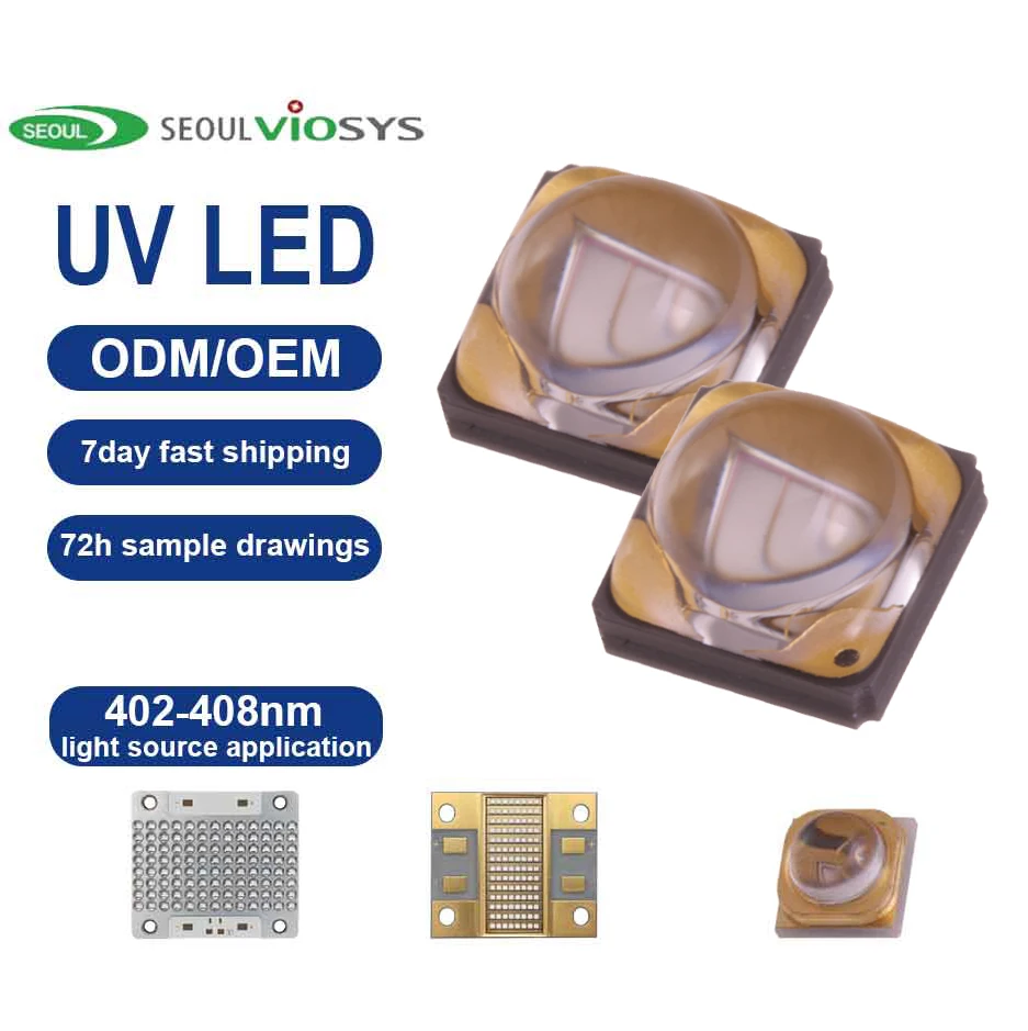 Seoul Viosys high power high quality UV LED tooth curing anti-counterfeiting detection light source SVC SMD 3535 405nm UVA LED