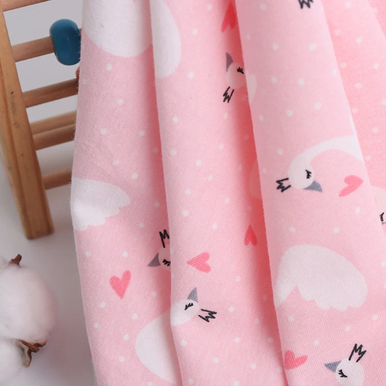 High Quality 4-Way Elastic Single Sided Clothing Knitted Fabric Polyester Spandex Printed T-Shirt Fabric