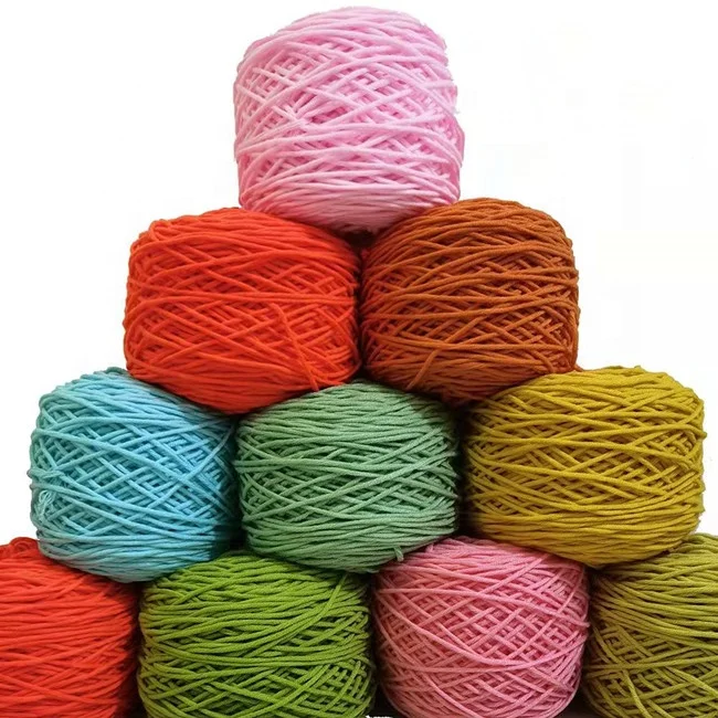 Factory Wholesale 200g roll Knitting Hand Crochet Acrylic Yarn Hollow Round Strand Baby Milk Cotton Ring Soft Fancy Tufting yarn