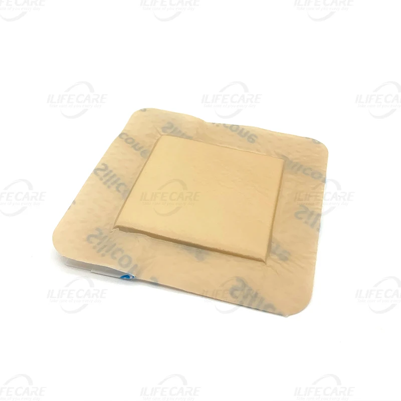 Silicone Foam Dressing with Border Adhesive  Waterproof Wound Dressing Bandage for Wound Care