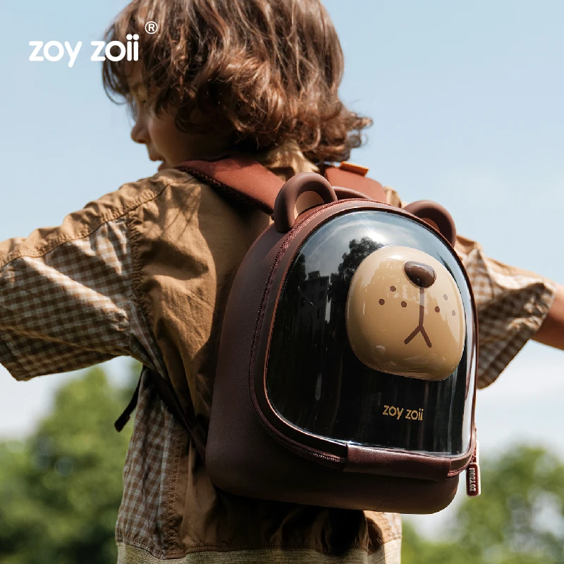 Cartoon Animal Shape Transparent Windows Backpack Children Backpack Bag Kids Girls Boys School Bag Toddler Kindergarten Backpack