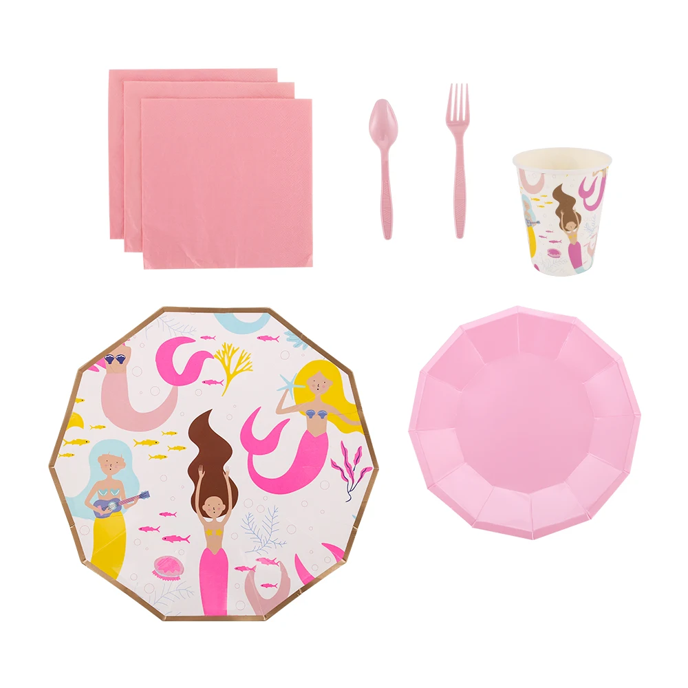 Индивидуальный набор посуды для вечеринки, бумажные тарелки от производителя