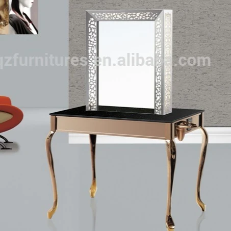 Hairdressing salon styling station salon mirrors station with led light QZ-CM109A