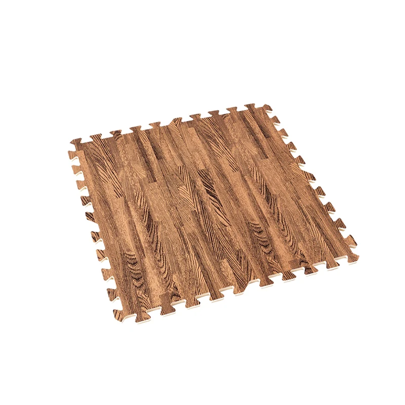Factory Hot Sale Eva Wood Grain Mat Interlocking Wood Effect Foam Mat For Home Floor