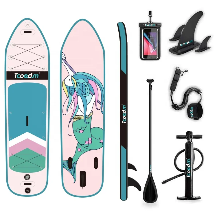 Tcoedm stand up board inflatable paddle board all round inflatable surfboard ready to ship cheap SUP full set