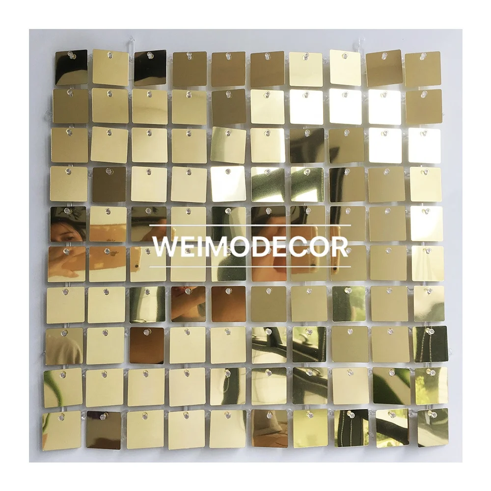 
3d Factory Directly Wholesale Air Active Decoration Pet Decorative Shiny Decor Advertising Board Shimmer Sequin Wall Panel 