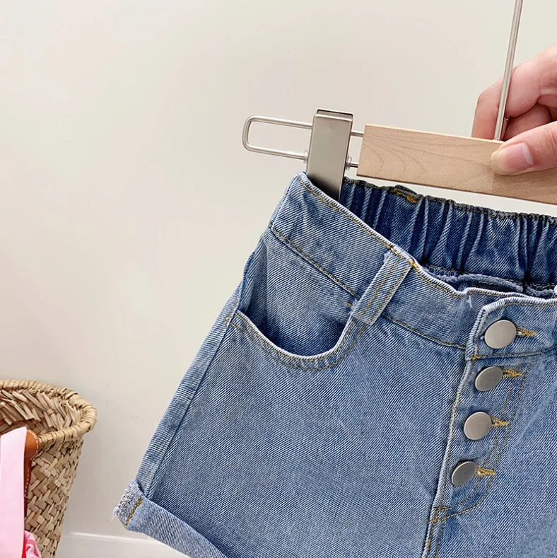 Toddler Girl Fashion shirt 3pcs Clothing Set Girl clothes Short Sleeve Denim Short Pant boutique outfit