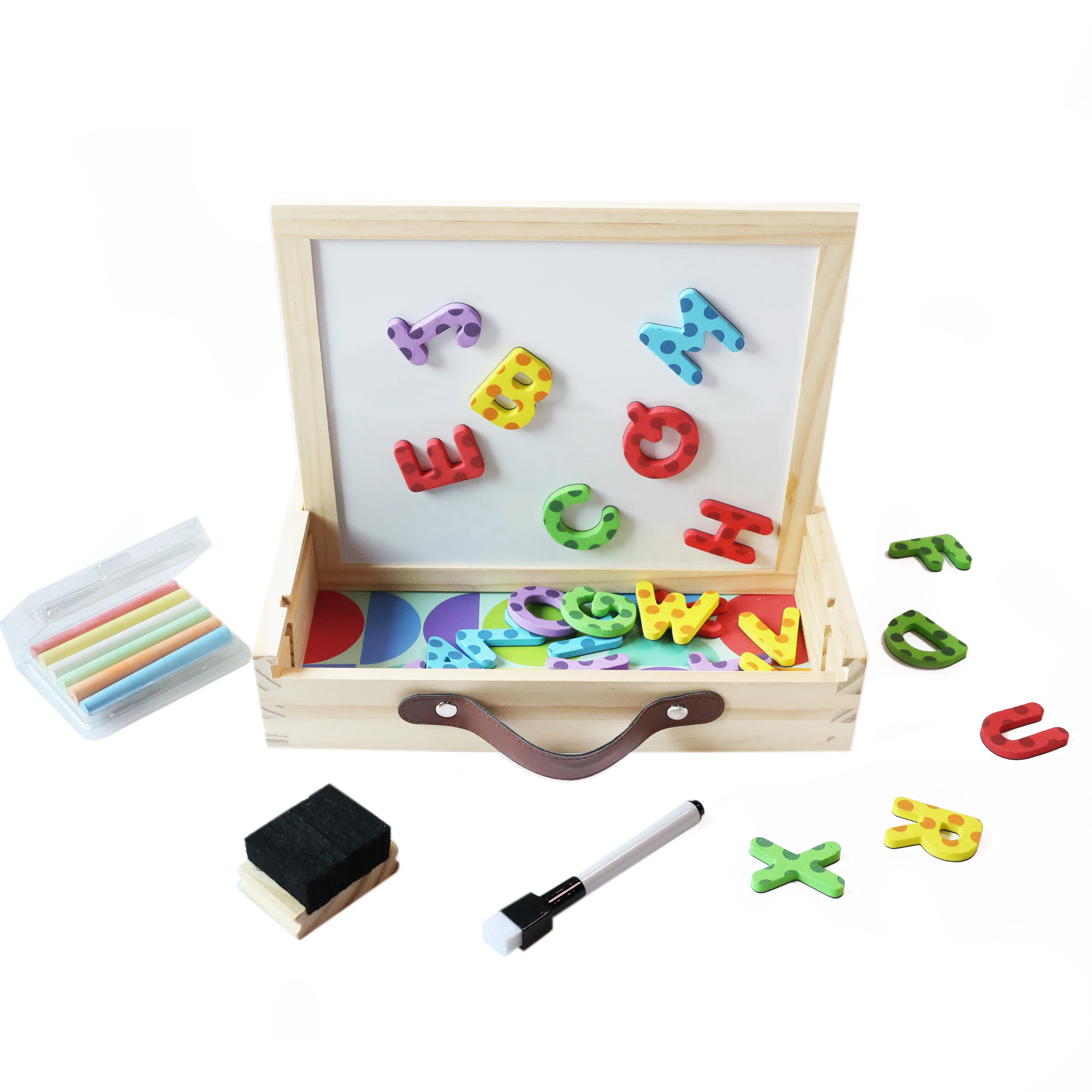 Детская игрушка woodenpuzzle двухсторонняя магнитная доска для рисования детская головоломка
