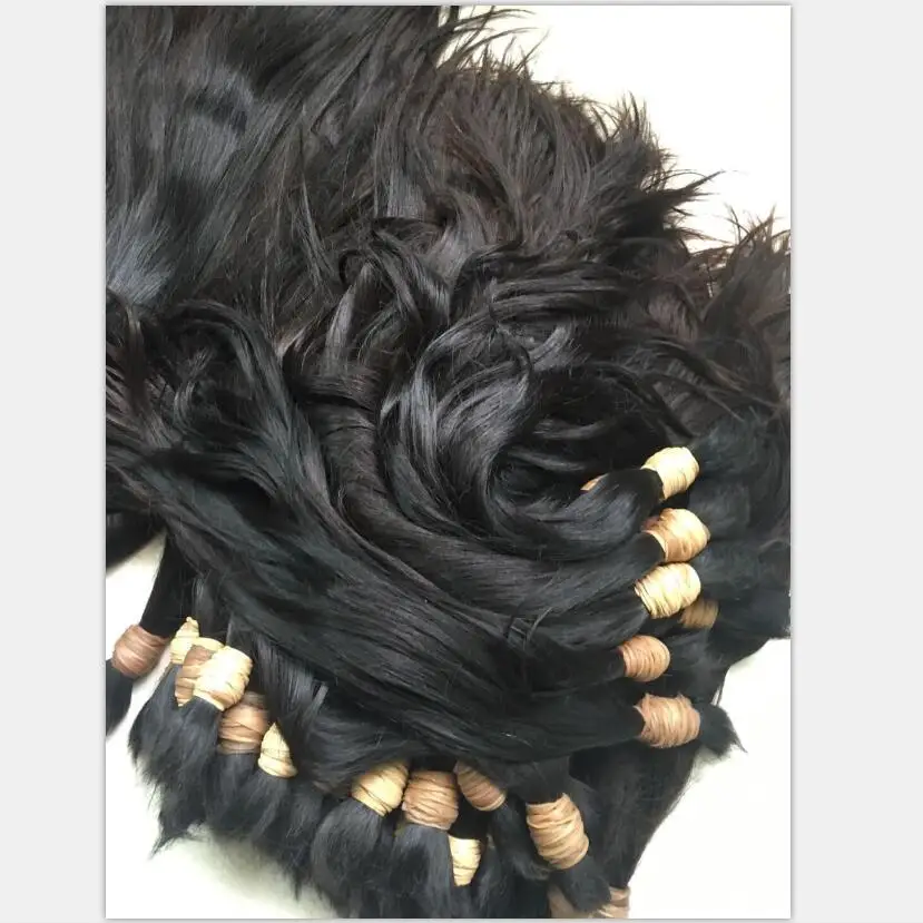 Unprocessed raw virgin human hair  no chemical treated  cuticle intact hair vendors cuticle aligned hair bulk