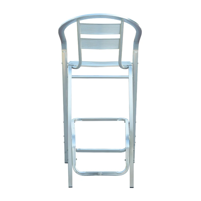 Modern high quality stackable furniture bar stool chairs metal bar high chairs for adults Aluminium stackable bar high chairs