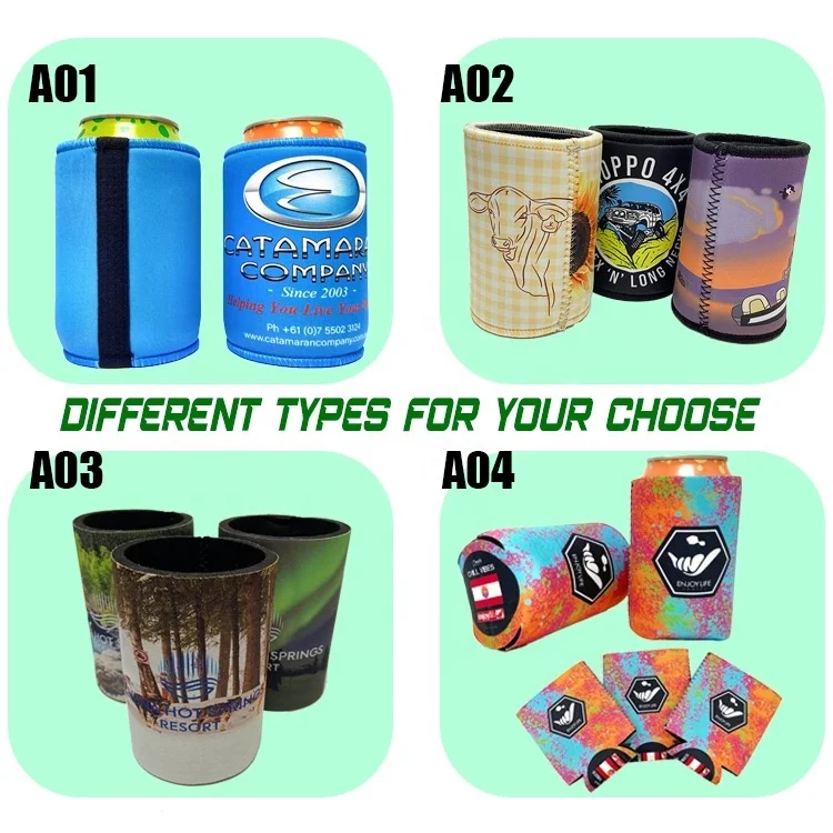 Coozies With Logo Stubby Holders for 330ml Cans Custom Printing Logo 12Oz Stubby Holder Neoprene 5MM Neoprene Stubby Holder