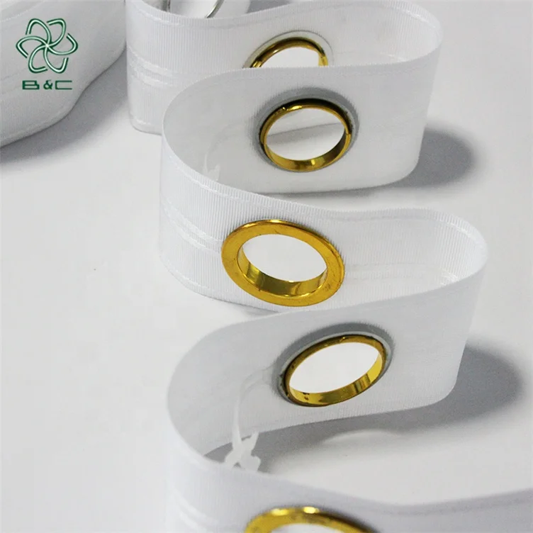 Cheap Price Customized Curtain Accessory,Polyester 42Mm Curtain Tape,White Eyelets Curtain Tape For Home Window