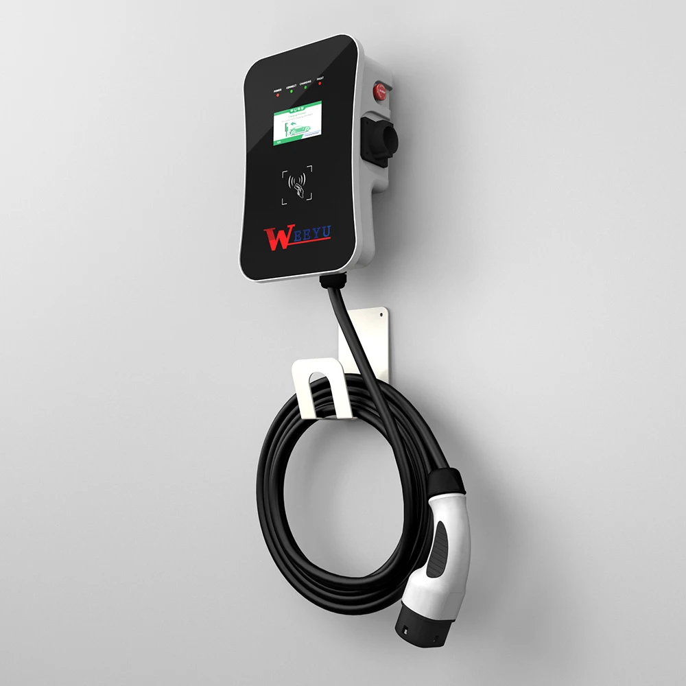 WEEYU 22KW 7KW Volkswagen Id6 Battery Charger Wall Mounted EV Fast Charger for Electric Cars with CMS