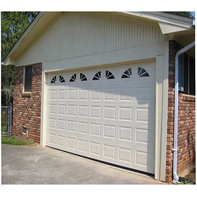 Remote control electric steel material insulated sectional overhead automatic overhead garage door