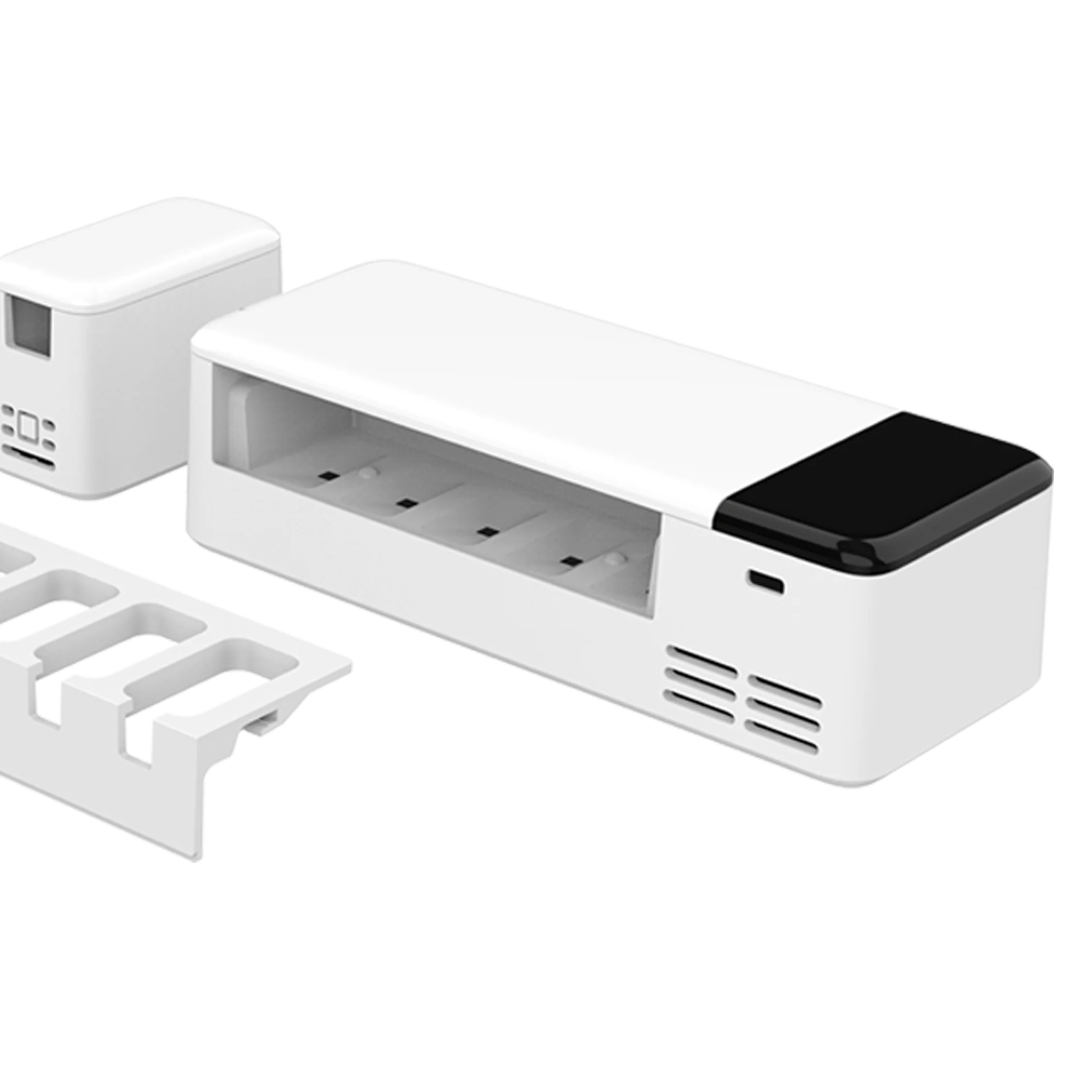 Built-in turbo Fan Dry And Uv Sterilization Toothbrush Holder UV light disinfection box with big screen digital display