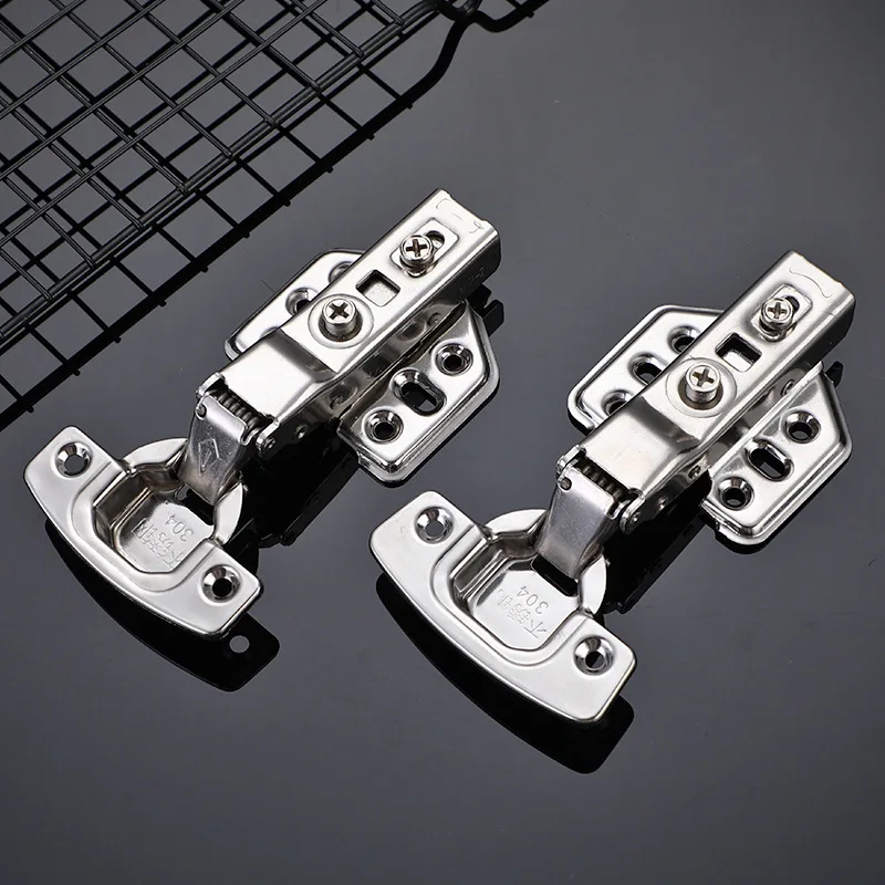 High Quality Kitchen Cabinet Spring Stainless Steel Concealed Folding Self Closing Hinge Hydraulic