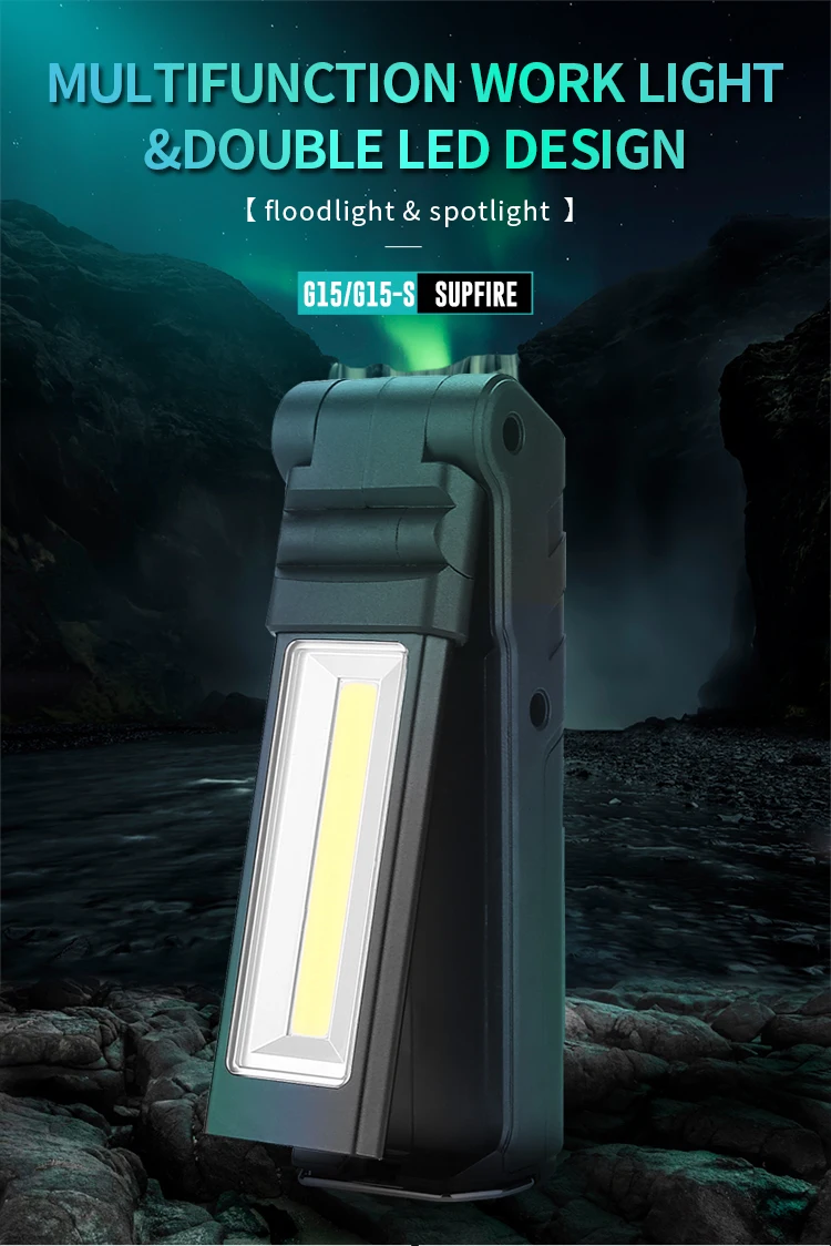 high quality tool light Magnetic Rotatable LED Light  And Hook Car Repair COB Work Light Lamp